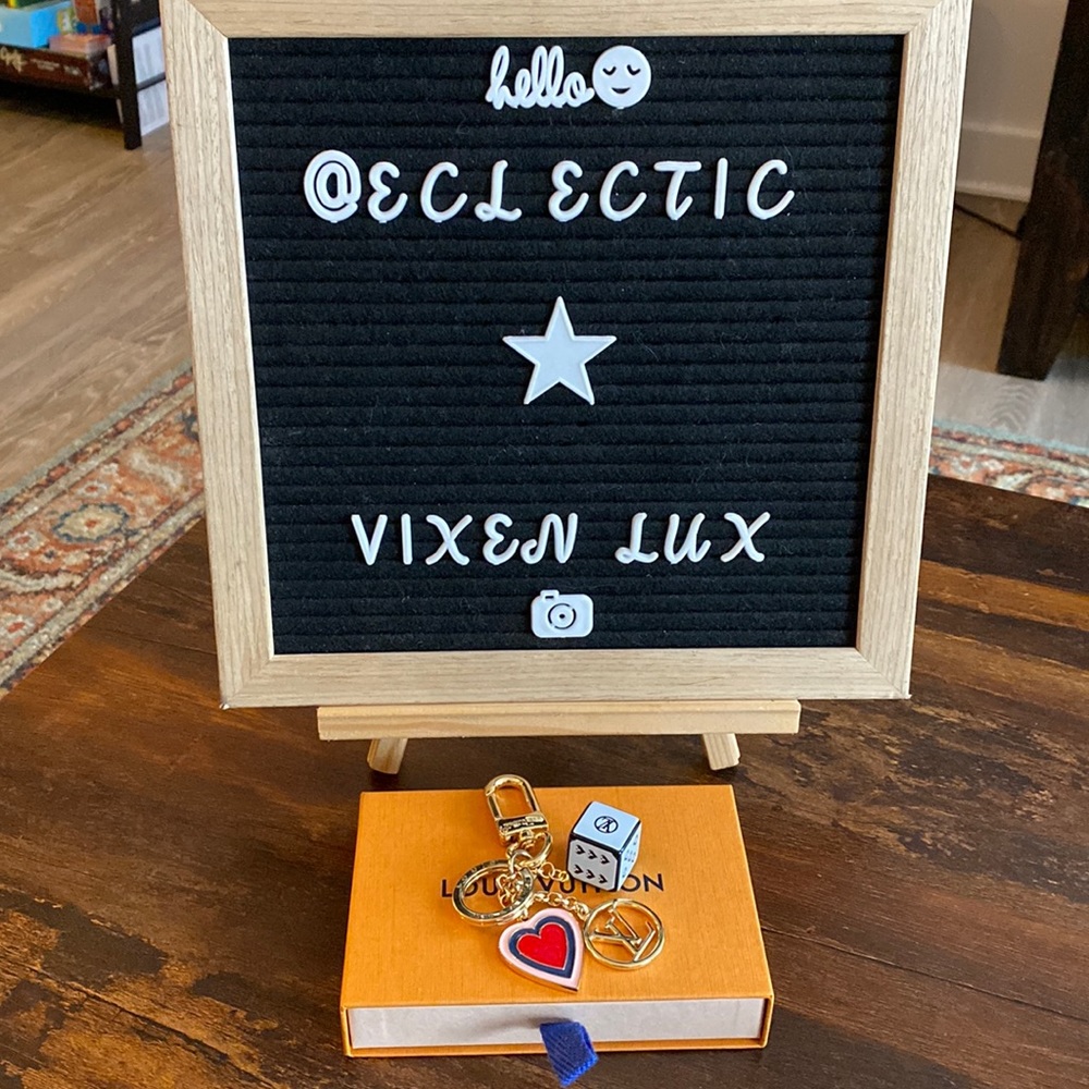 Louis Vuitton Game On Dice and Heart Bag Charm